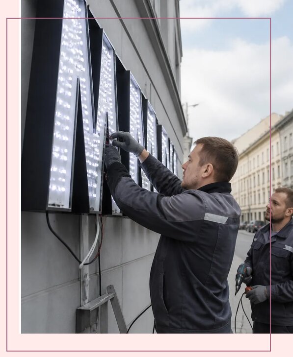 Изготовление и монтаж светодиодных LED вывесок в Чистополе